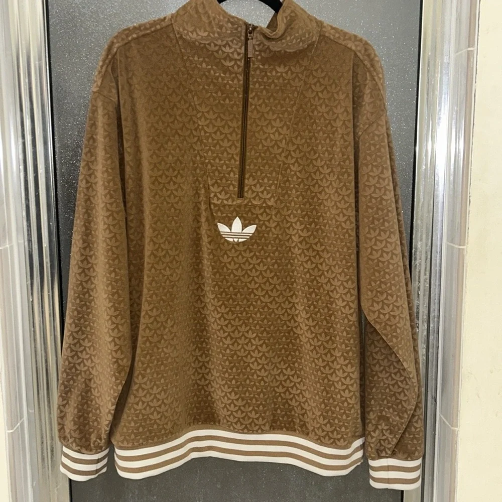 Adidas Original adicolor 70s unisex velour fleece top limited edition